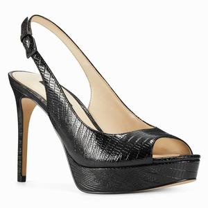 Nine West Elle Slingback Platform Sandals - Black - Ireland (HM9408127)